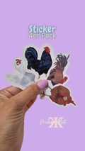 Chicken Sticker 4er Set