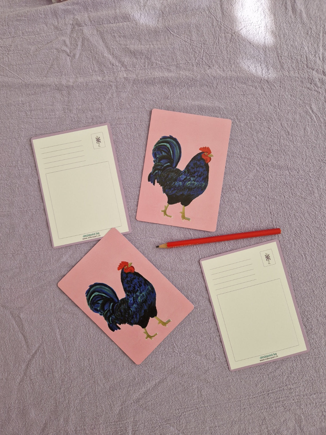 Postkarte Hahn