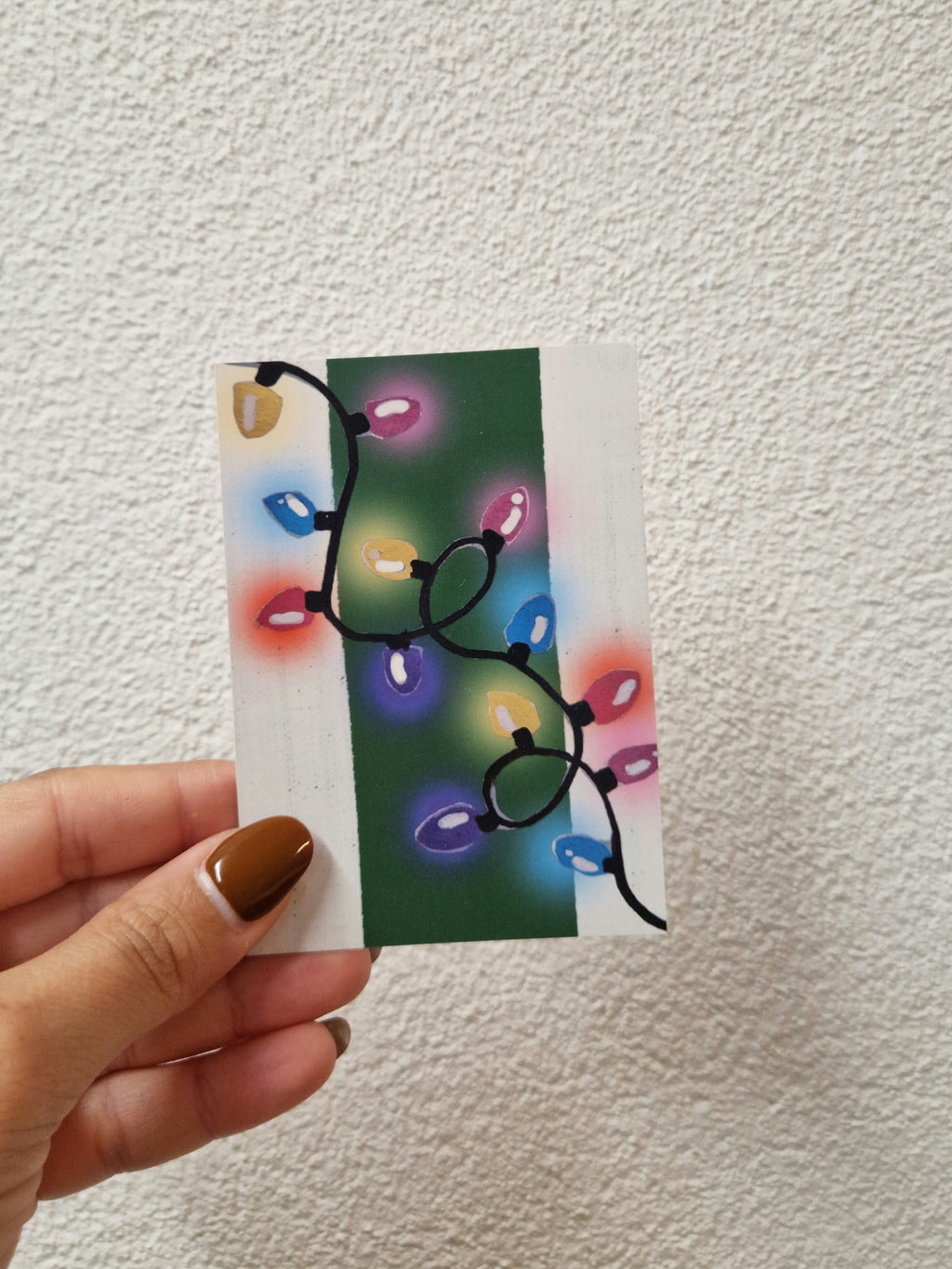 Mini Grusskarte Lichterkette