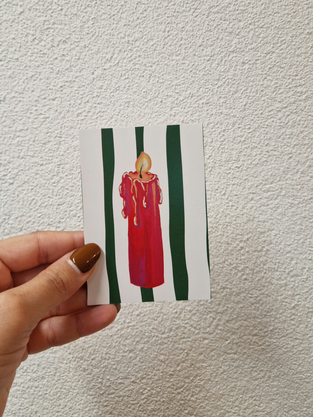 Mini Grusskarte Kerze